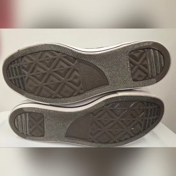 Converse Blue and White Floral High-Top Sneakers - Picture 7 of 8